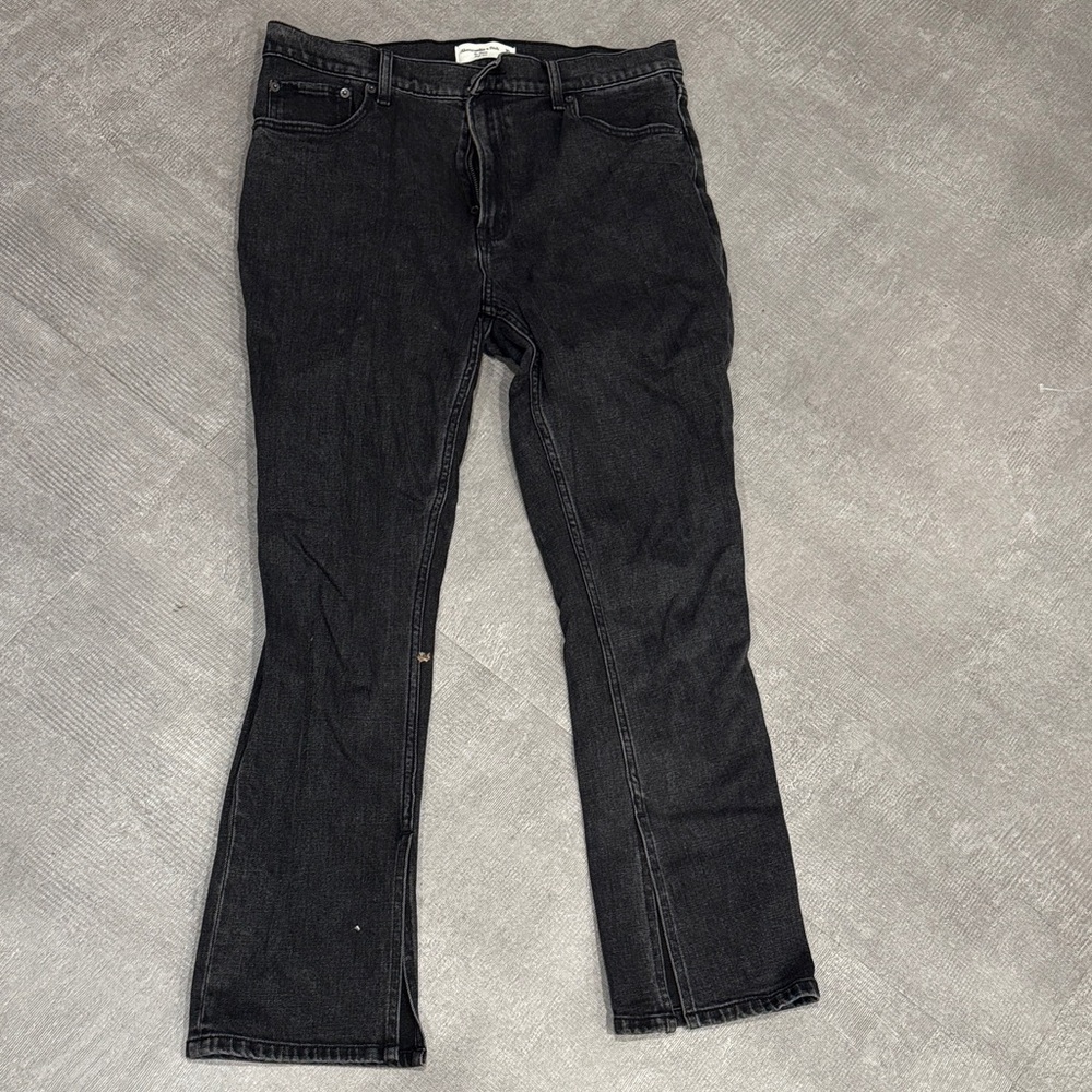 Abercrombie & Fitch Black Skinny High Rise Bootcut Jeans Size 30